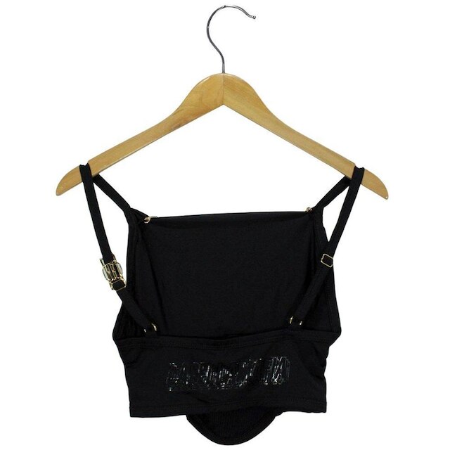 Top Labellamafia Malha Spell Preto Feminino
