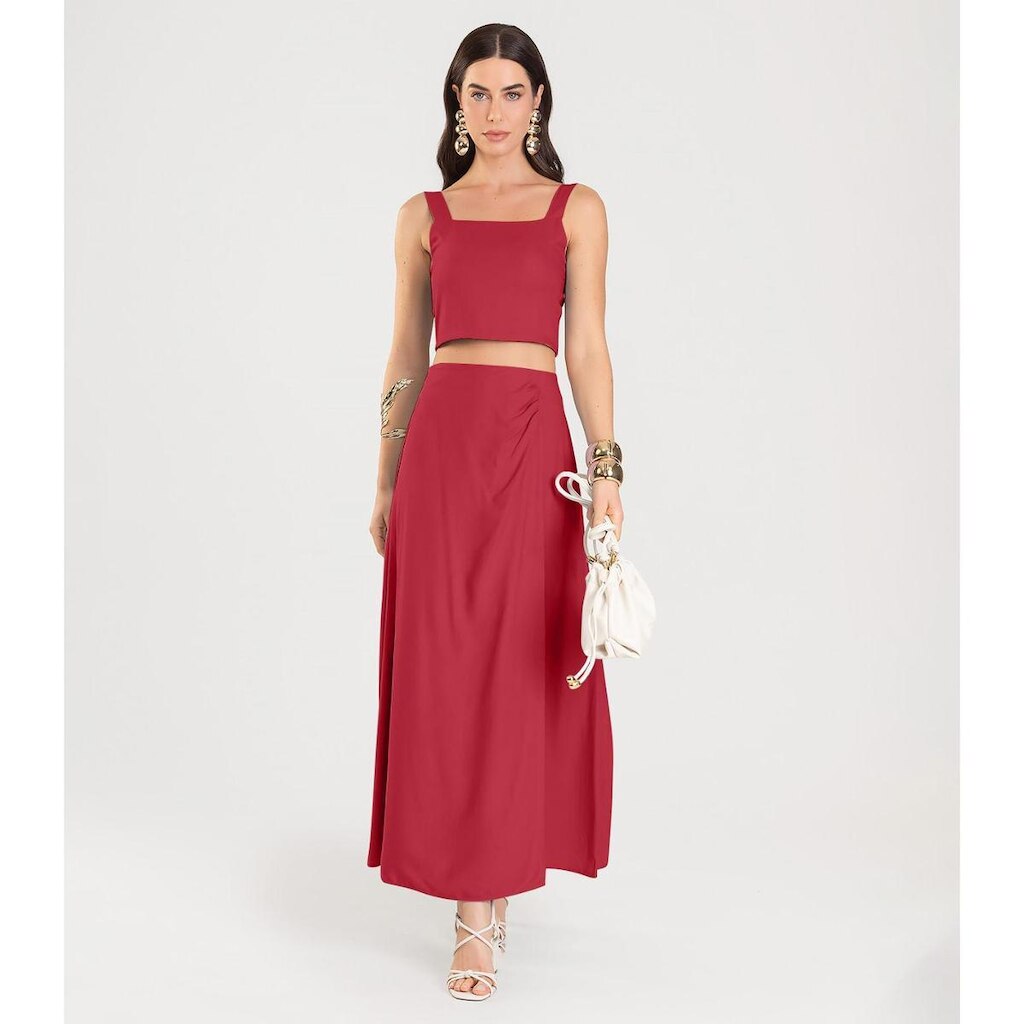 Top Liso Feminino Dianna Vermelho