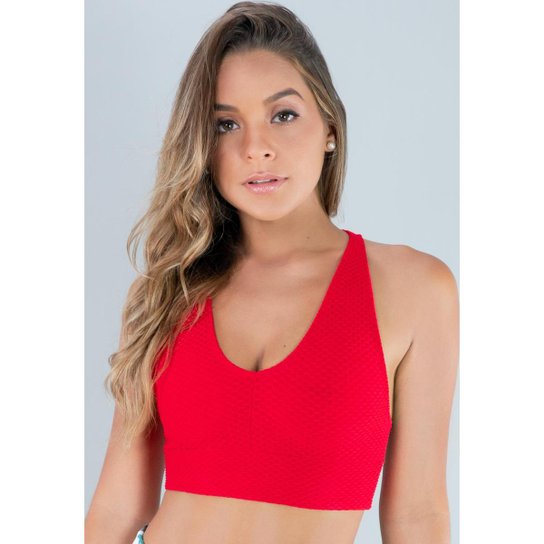 Top Mvb Modas Nadador Tecido Bolha Fitness Academia