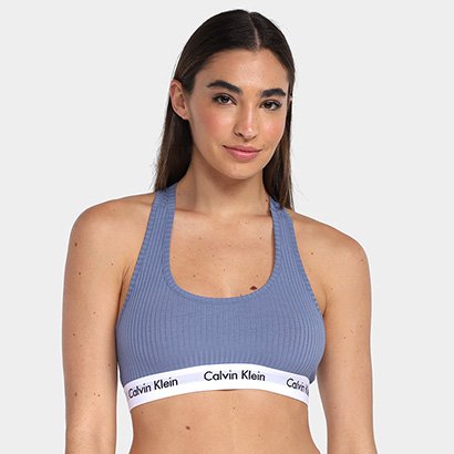 Top Nadador Calvin Klein Canelado Feminino - Feminino