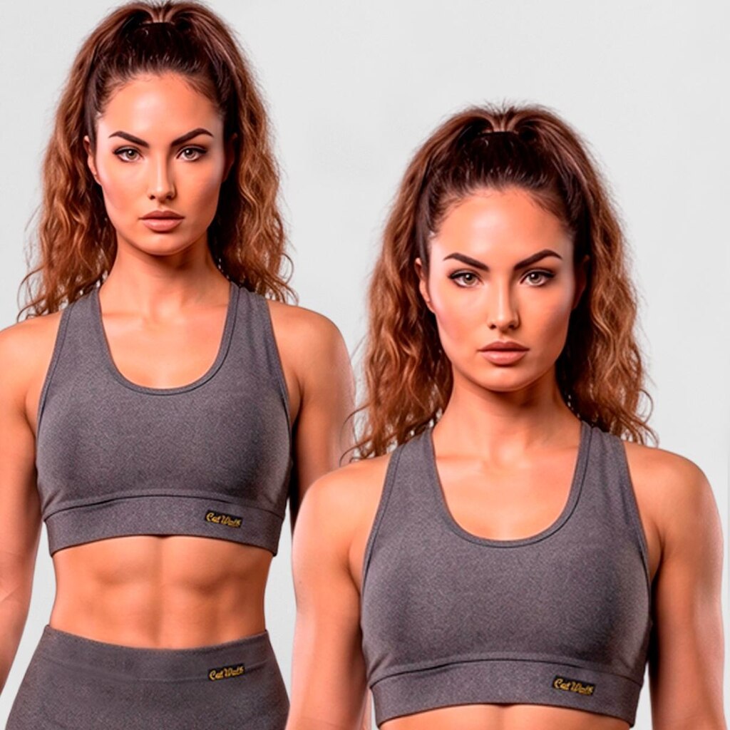 Top Nadador Kit 2 Tops Feminino Suplex Sustentação Treino