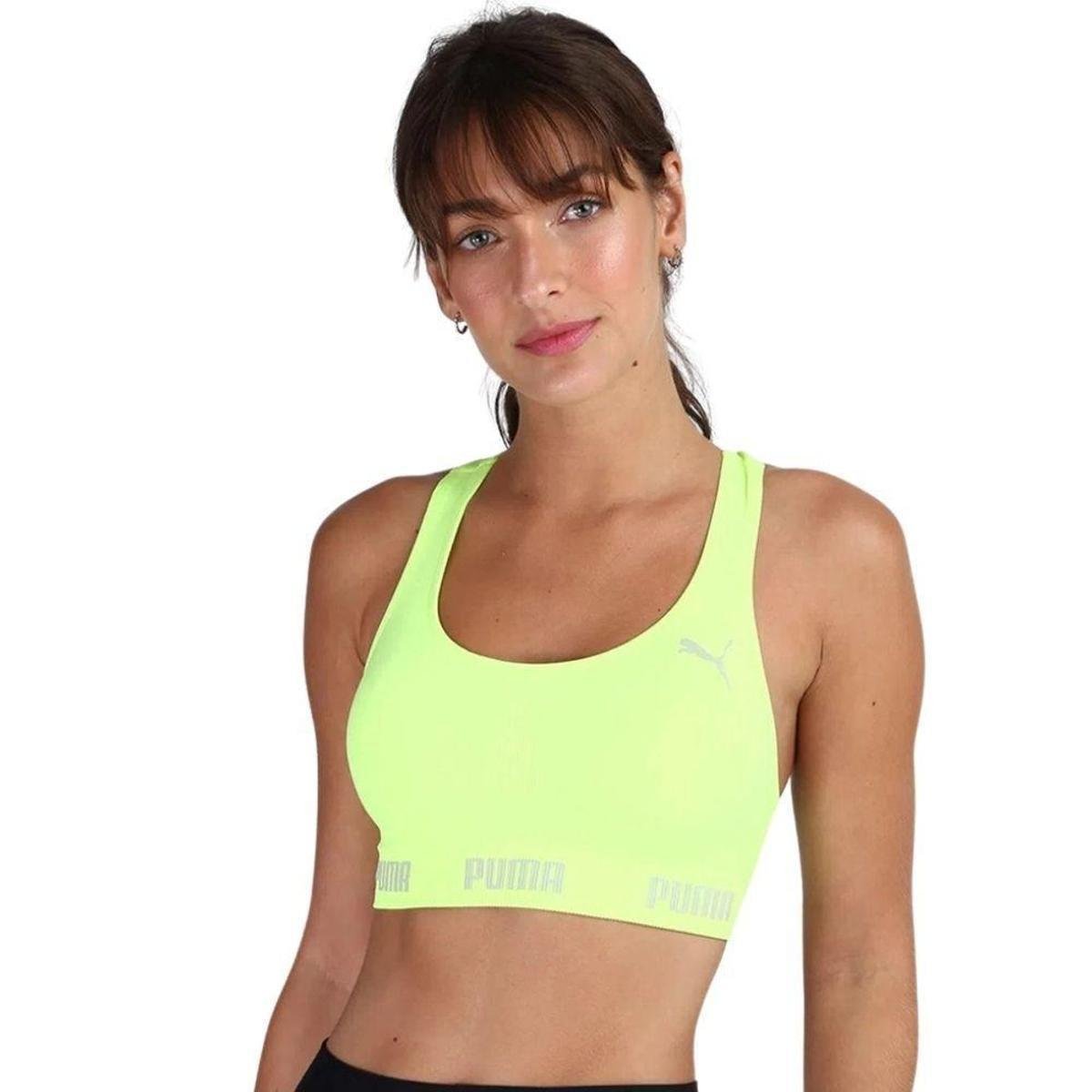 Top Puma Sem Costura e Bojo Costas Nadador Fitness Original - Verde Limão é ruim? Top Puma Sem Costura e Bojo Costas Nadador Fitness Original - Verde Limão é boa?