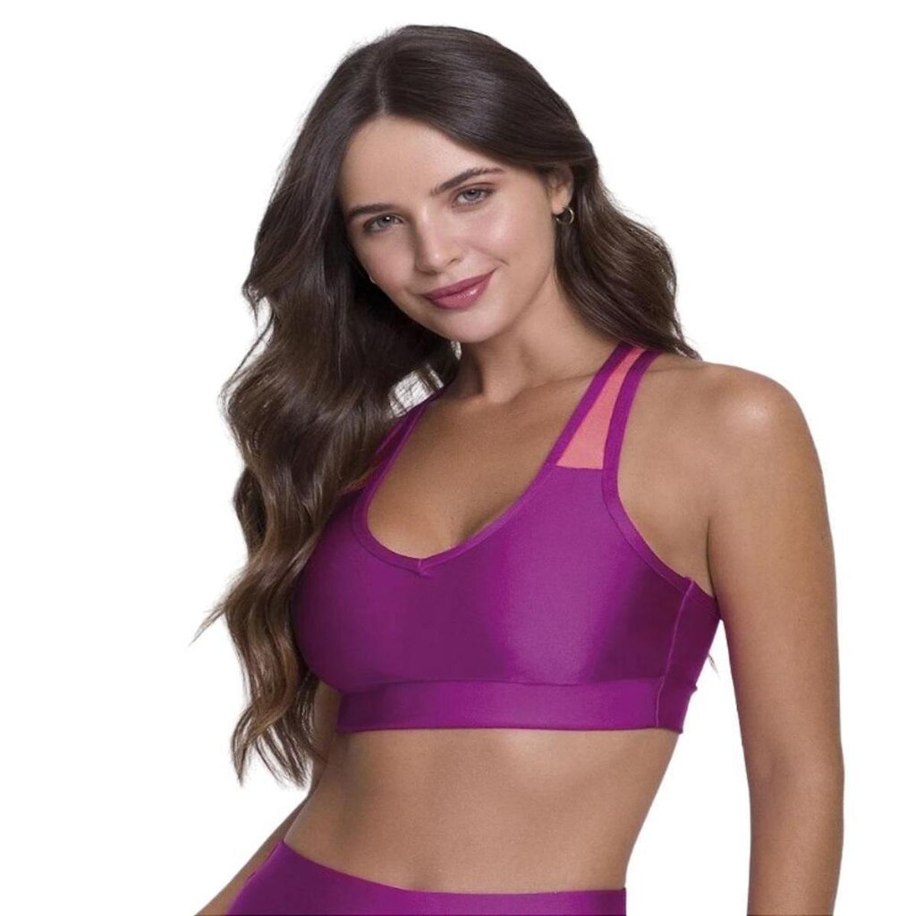 Top Selene com recorte e  bojo fitness - 24612.001 - Pink