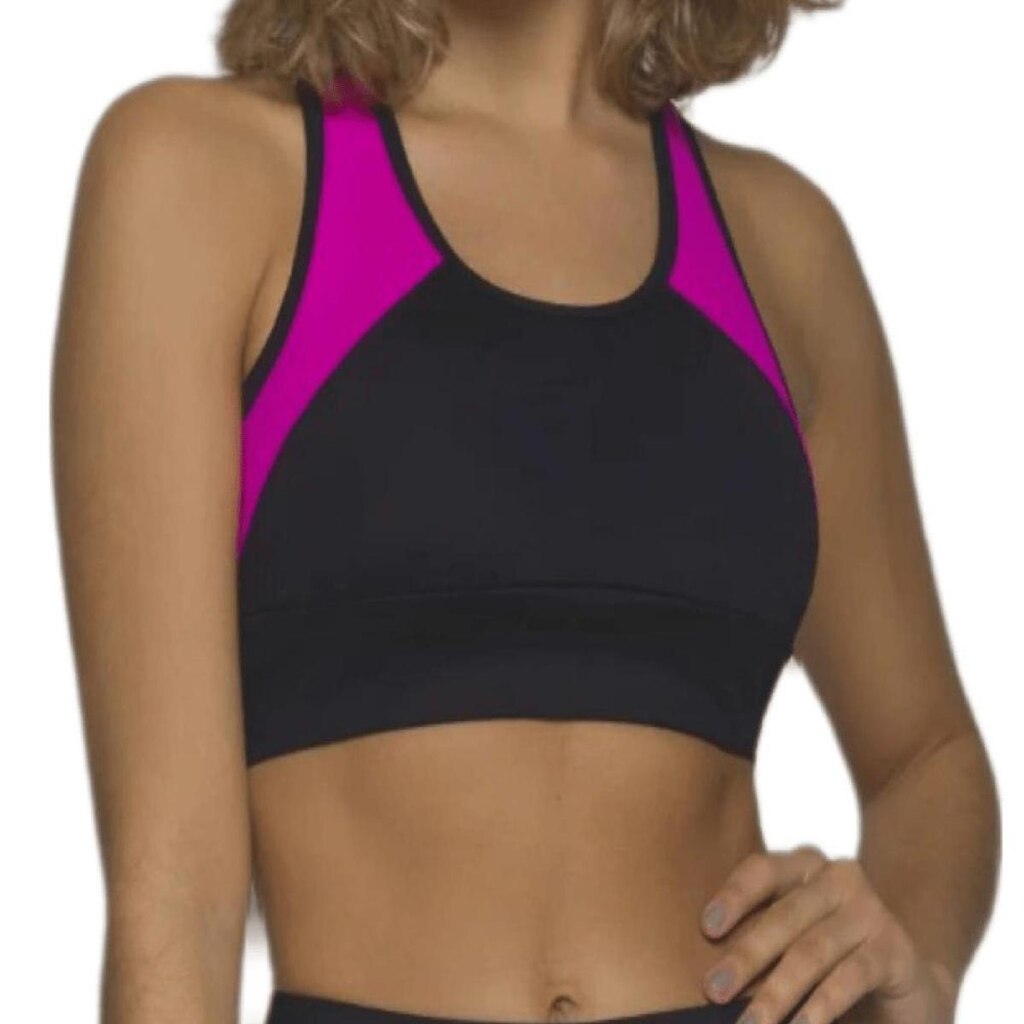 Top Selene Com Recorte - Preto/Pink