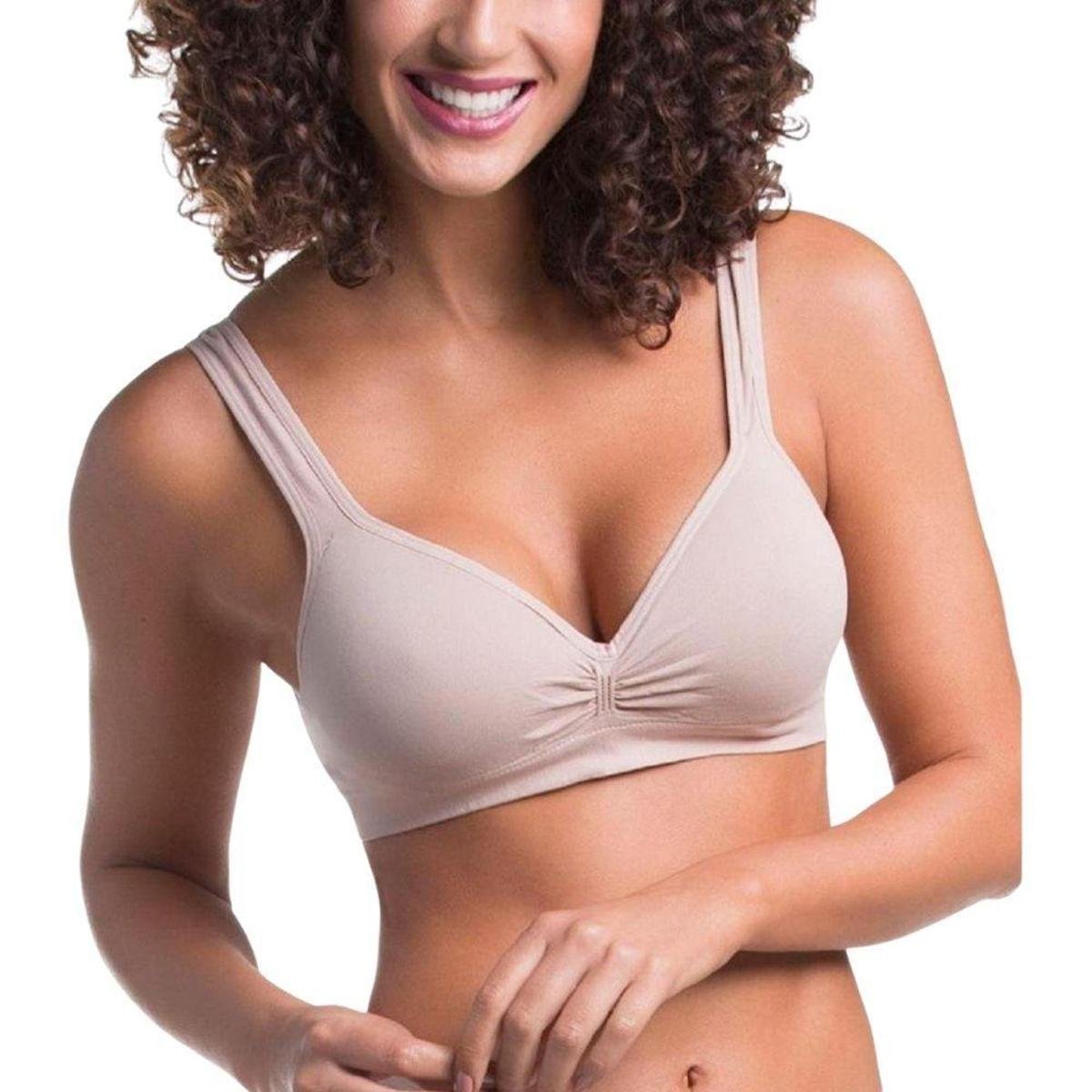 Top Sutia Sem Costura Sem Aro Trifil Daily Com Bojo Original - Macadamia Menor preço em Top Sutia Sem Costura Sem Aro Trifil Daily Com Bojo Original - Macadamia