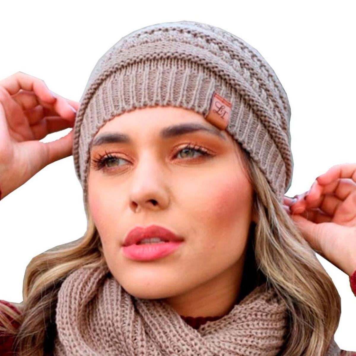 Touca feminina masculina gorro lã grossa tricot frio inverno Menor preço em Touca feminina masculina gorro lã grossa tricot frio inverno