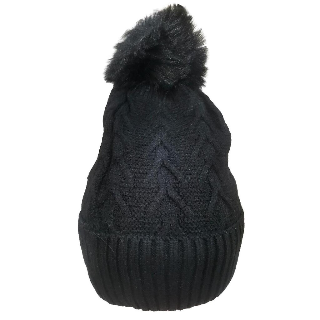 Touca Inverno Feminina Forrada lisa Grosso Pompom para Frio