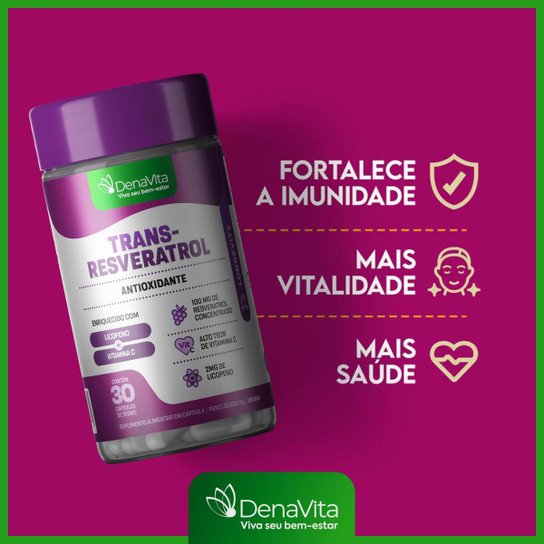 Trans Resveratrol, Vitamina C, Licopeno, Antioxidante, Denavita