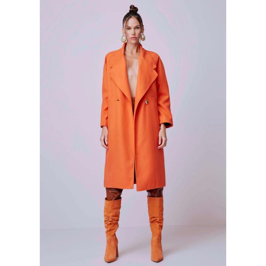 Trench Coat Oversized Lança Perfume - Laranja