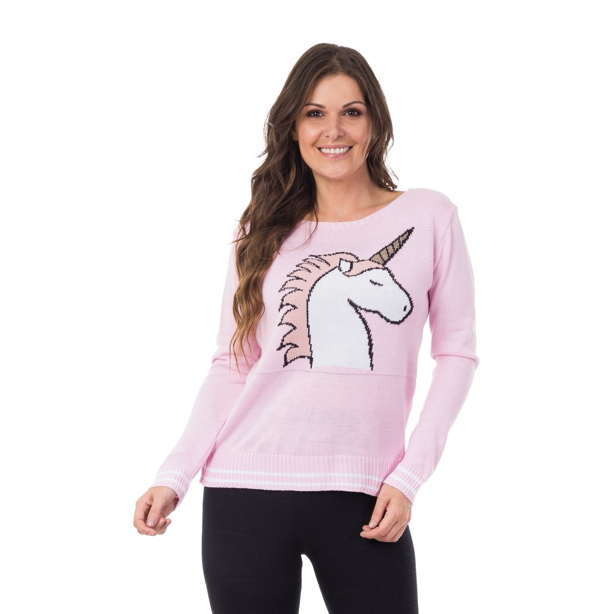 blusa de trico unicornio