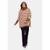 Tricô Blusa Poncho Pink Tricot Lindo Casaco de Frio Listrado Gola Alta Feminino - Ferrugem