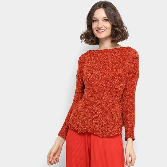 Tricô Farm Veludo Feminino - Vermelho