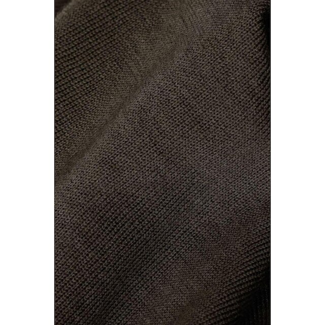Tricot Aramis Manga Longa Gola Careca Lã Merino Tabaco