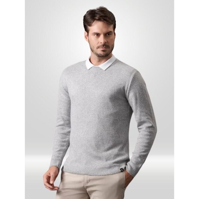 Tricot Masculino Soft Calvin Klein Chumbo