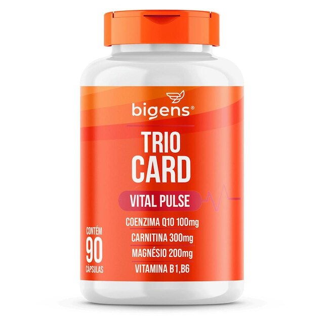 Trio Card Vital Pulse Coenzima Q10, L-Carnitina, Magnésio, Vitaminas B1 e B6 90 Caps - Bigens