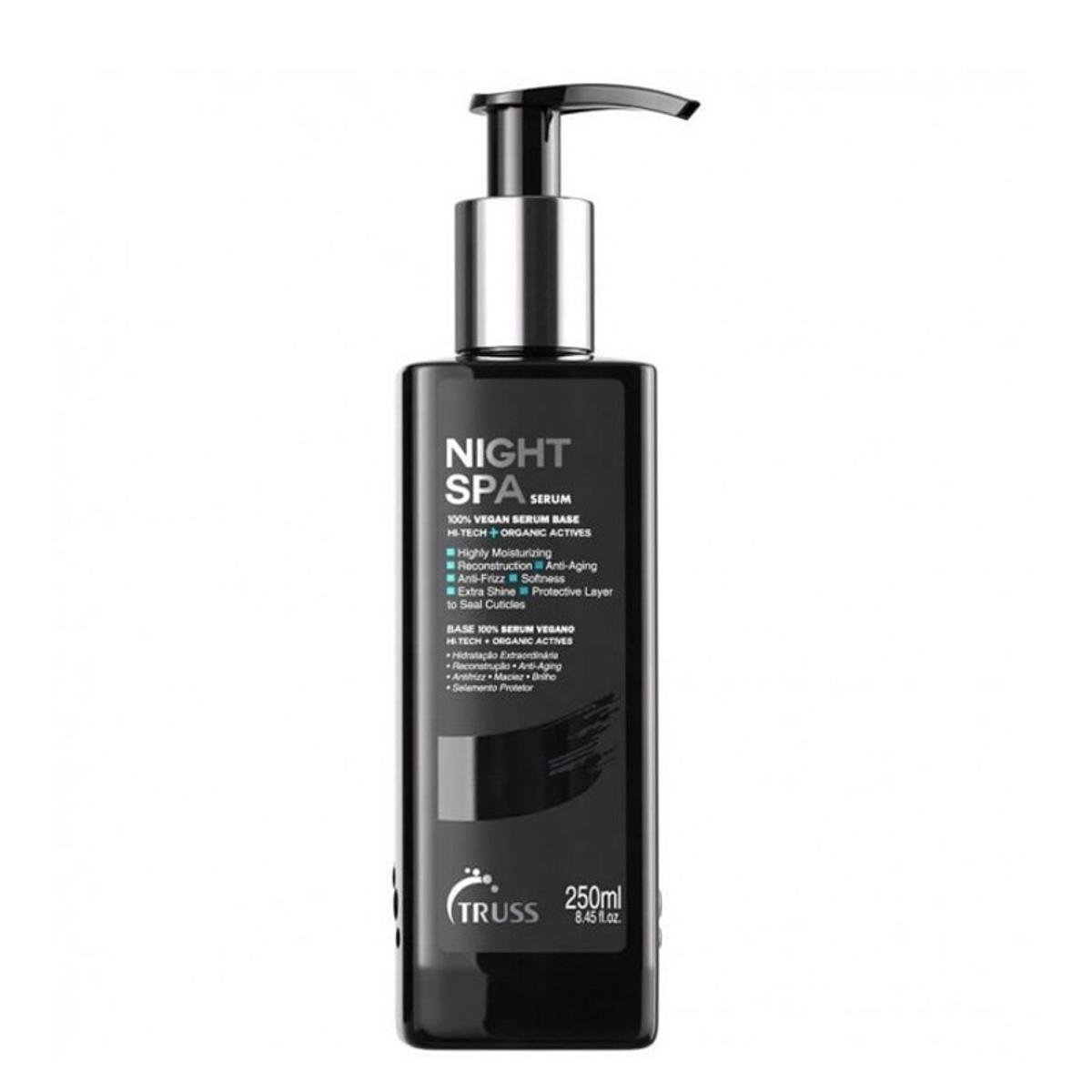 Truss Night Spa Serum 250Ml 100% Vegan Serum Base Reconstrutor - Incolor Menor preço em Truss Night Spa Serum 250Ml 100% Vegan Serum Base Reconstrutor - Incolor