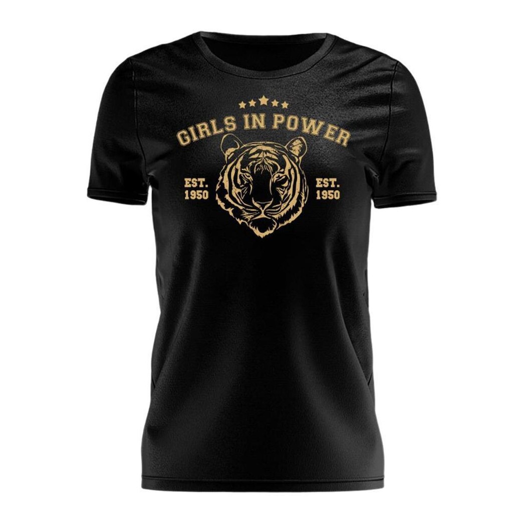 Tshirt Blusa Meninas T-shirt Estampada Manga Curta Girls In Power Feminina