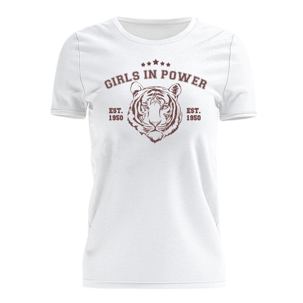 Tshirt Blusa Meninas T-shirt Estampada Manga Curta Girls In Power Feminina