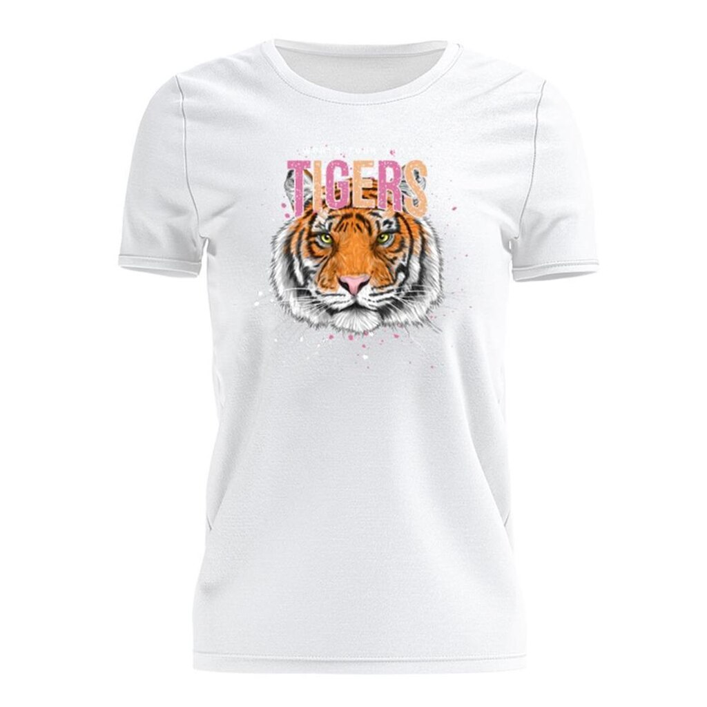 Tshirt Blusa Meninas T-Shirt Estampada Manga Curta Tigre Feminina