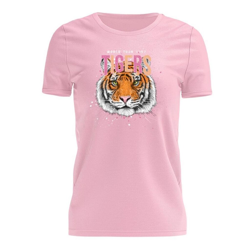 Tshirt Blusa Meninas T-Shirt Estampada Manga Curta Tigre Feminina