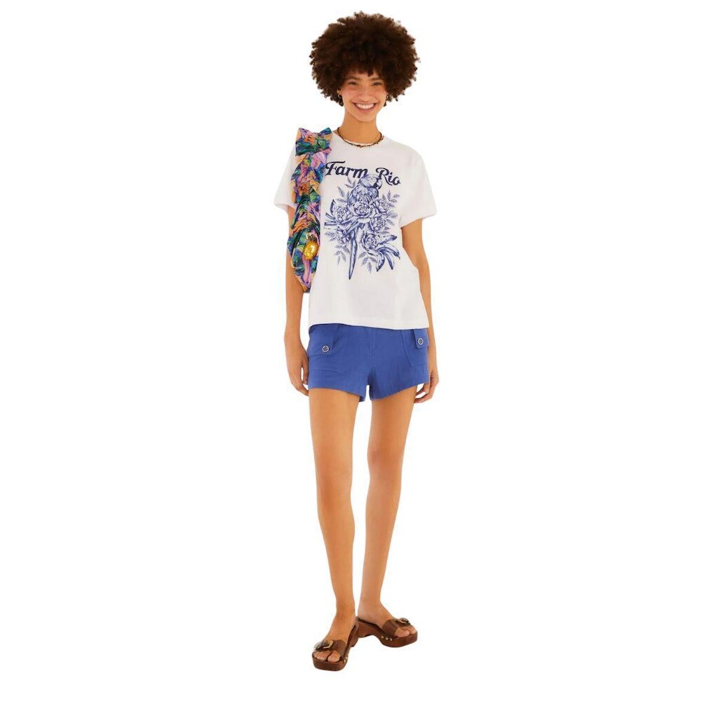 Tshirt Farm Rio Arara Em Flores