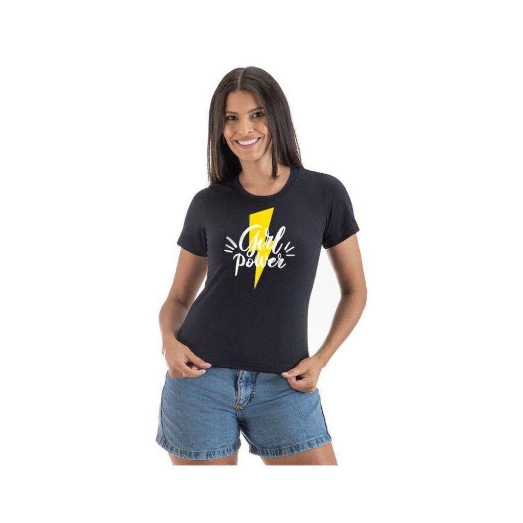 tshirt feminina gola redonda blusa básica de algodão dia a dia trabalho confortavel