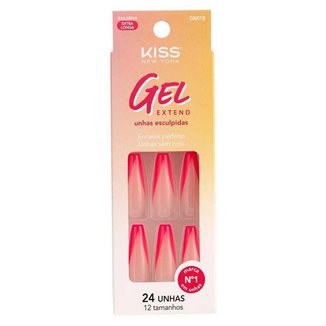 Unhas Postiças Kiss New York - Gel Extend Fabulous 1 Un
