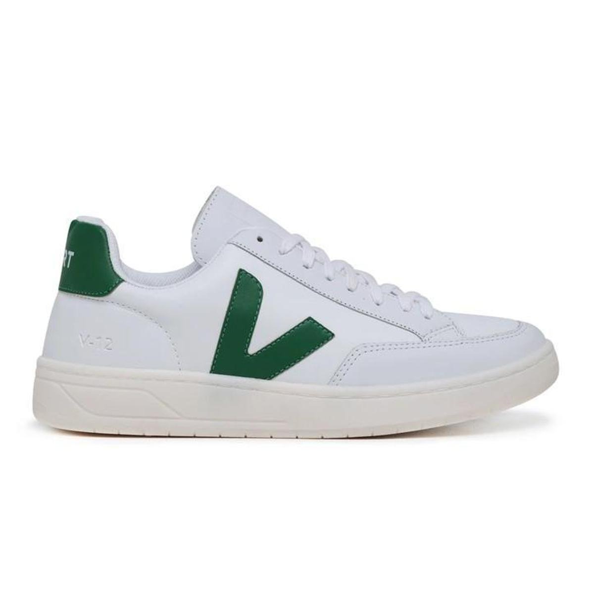 VERT TÊNIS CASUAL MASCULINO SAPATENIS EM COURO UNISSEX V-12 COR - BRANCO/VERDE Menor preço em VERT TÊNIS CASUAL MASCULINO SAPATENIS EM COURO UNISSEX V-12 COR - BRANCO/VERDE