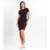 Vestido Acinturado Em Ribana Canelada Rovitex Preto - Preto