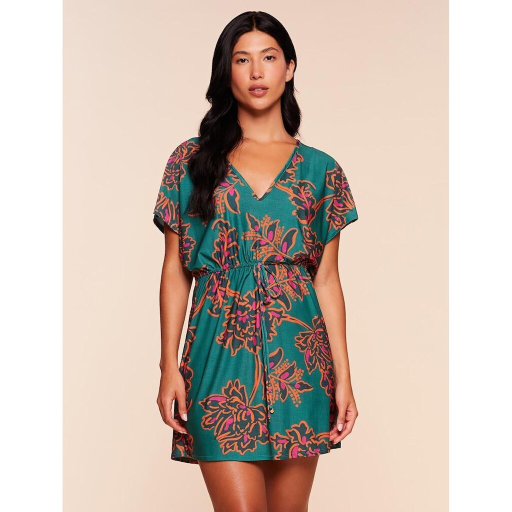 Vestido Água Doce Curto Estampado Caraíva