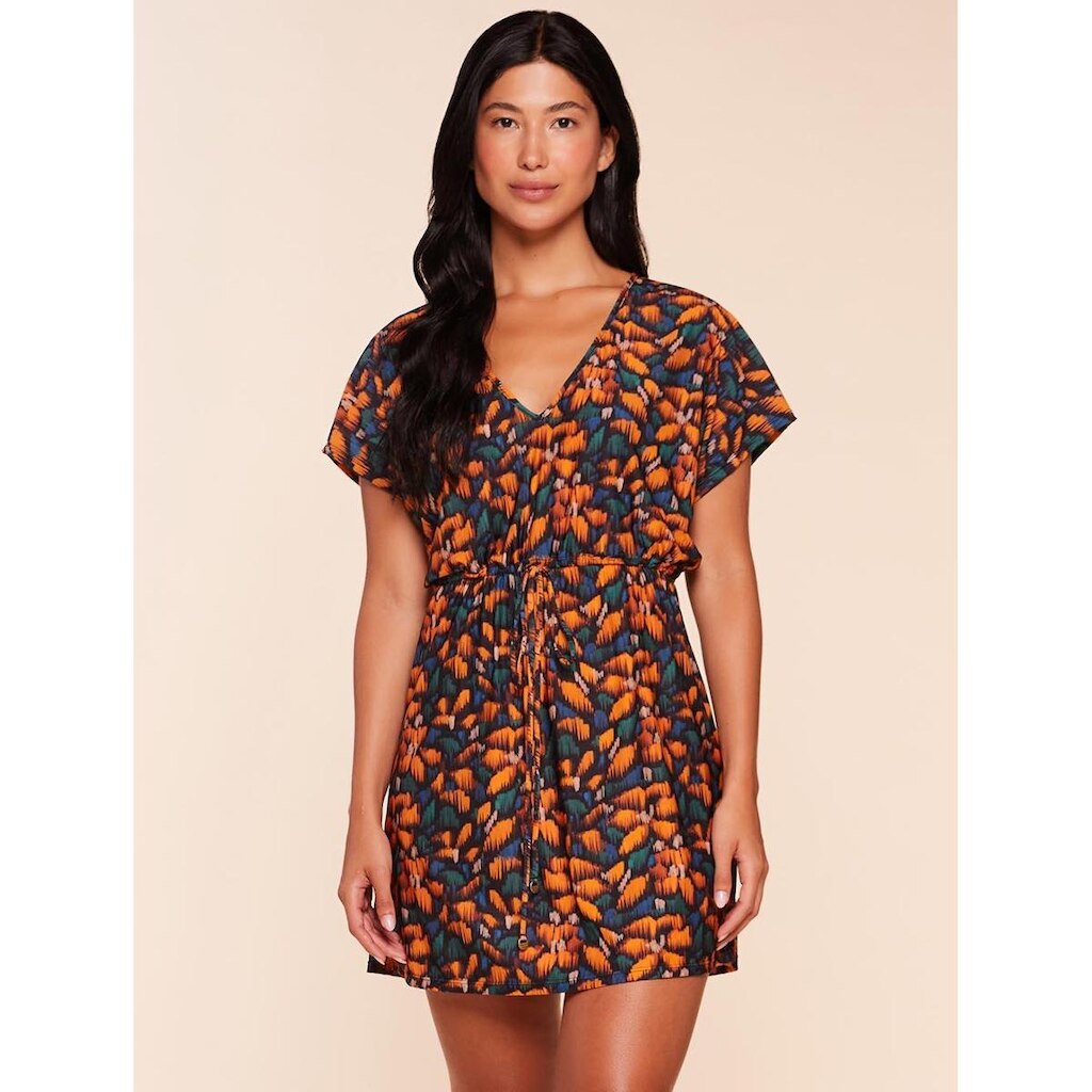 Vestido Água Doce Curto Estampado Diamantina