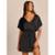 Vestido Água Doce Curto Lisos Saídas - Preto