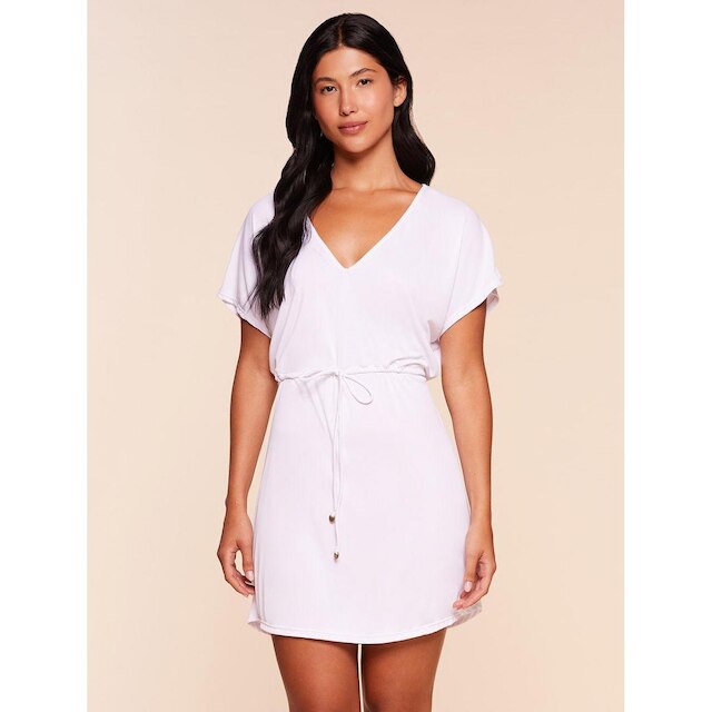 Vestido Água Doce Curto Lisos Saídas