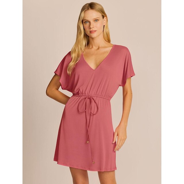 Vestido Água Doce Curto Lisos Saídas