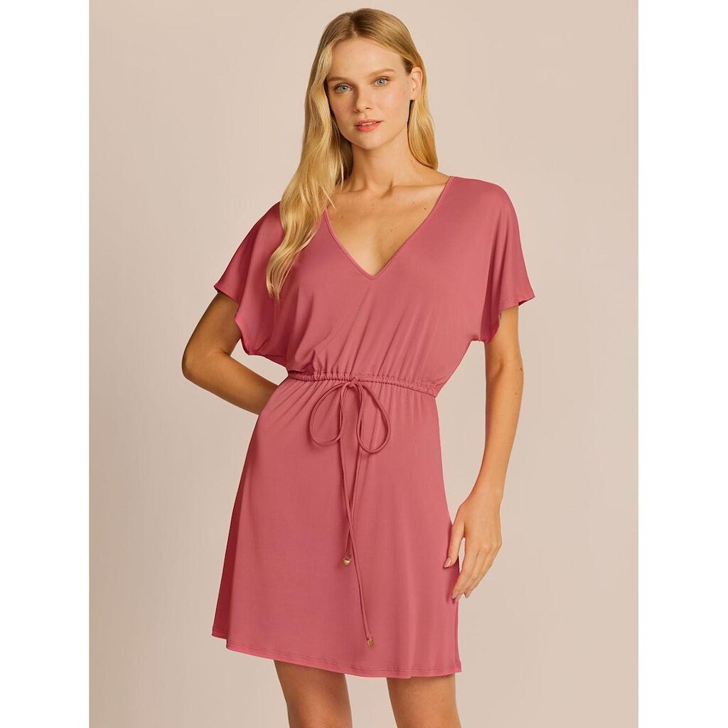 Vestido Água Doce Curto Lisos Saídas