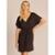 Vestido Água Doce Curto Lisos Saídas - Marrom