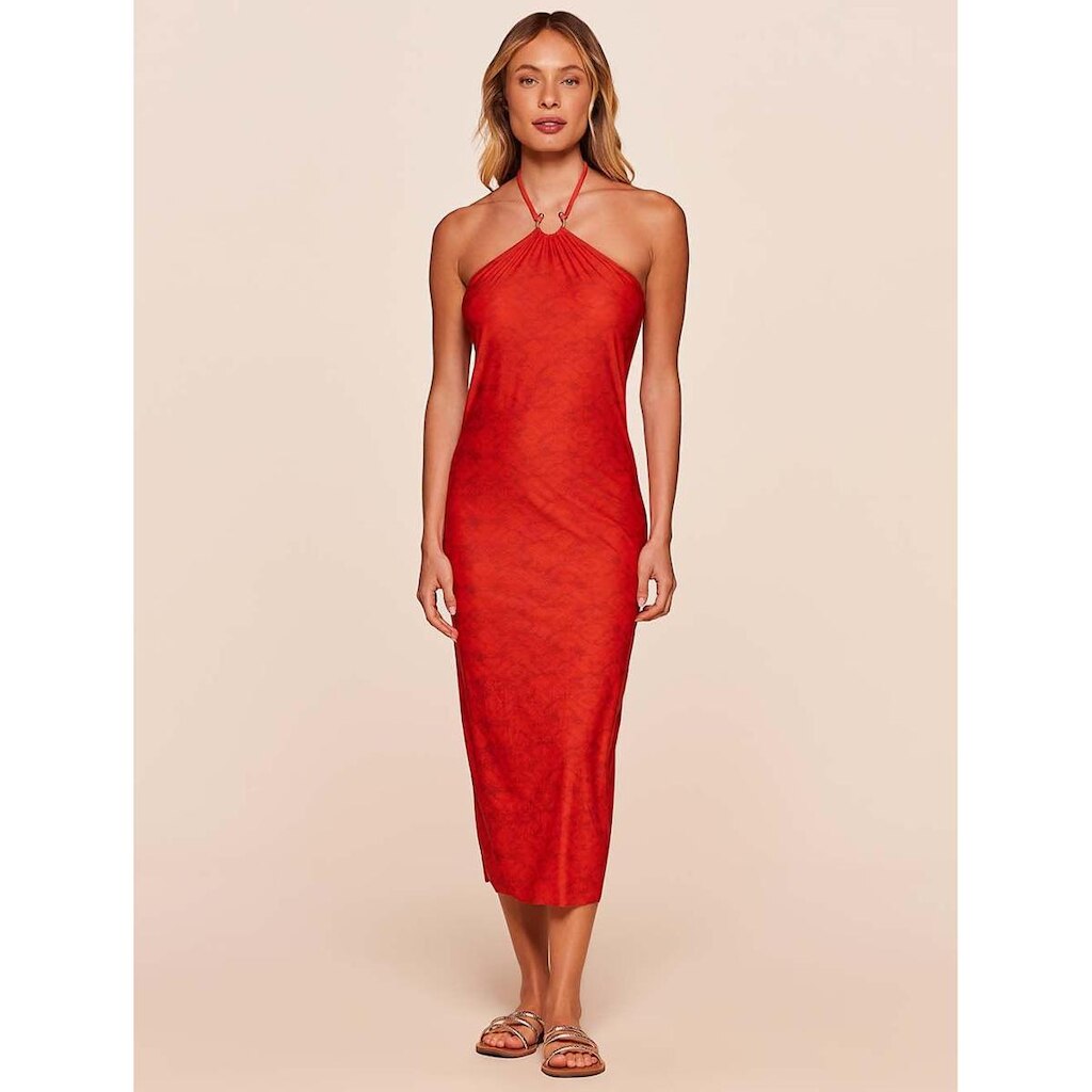 Vestido Água Doce Midi Estampado Brise