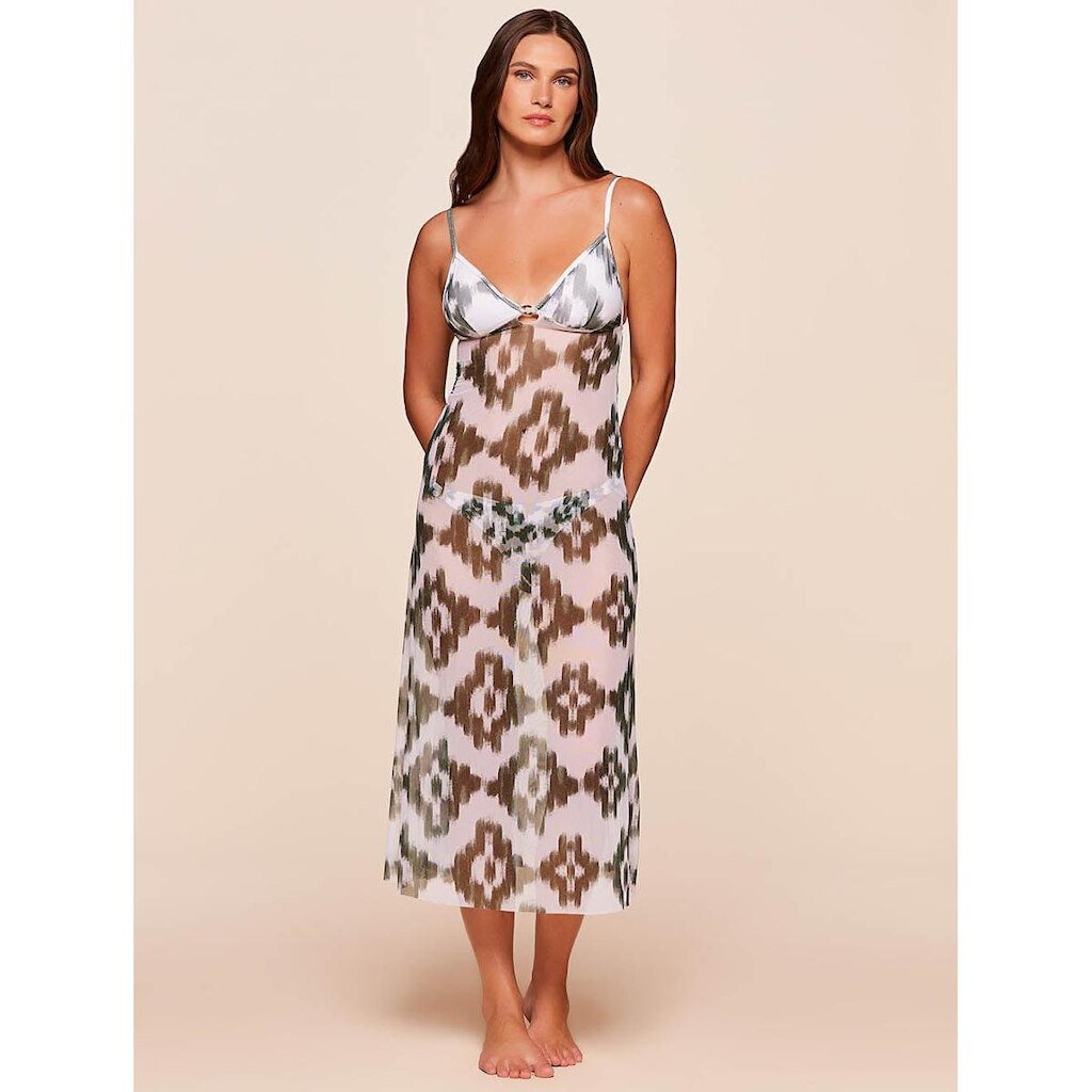 Vestido Água Doce Midi Estampado Wind