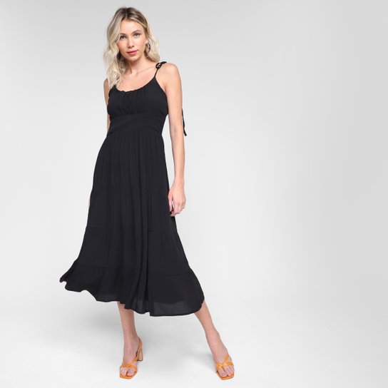 Vestido Al Is Love Midi Firenze - Preto