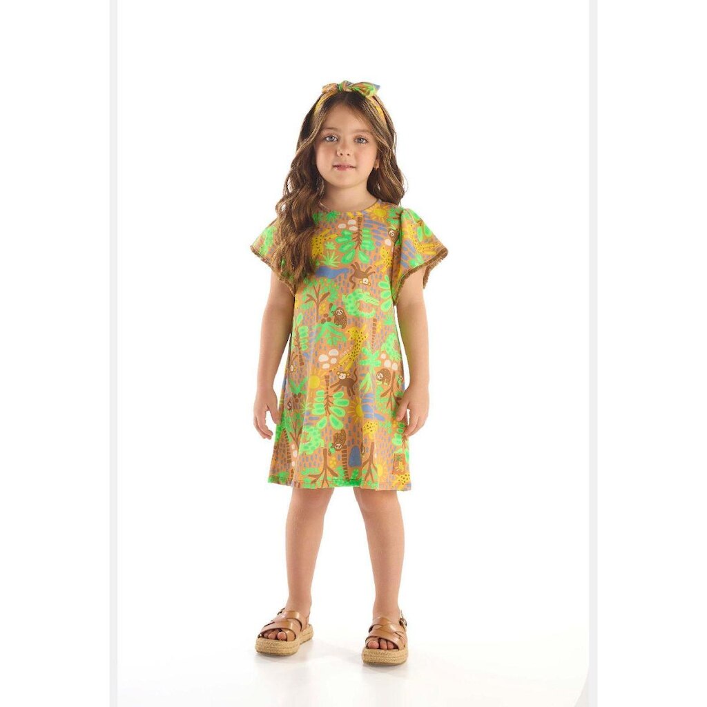 Vestido Algodão Manga Evasê Up Baby