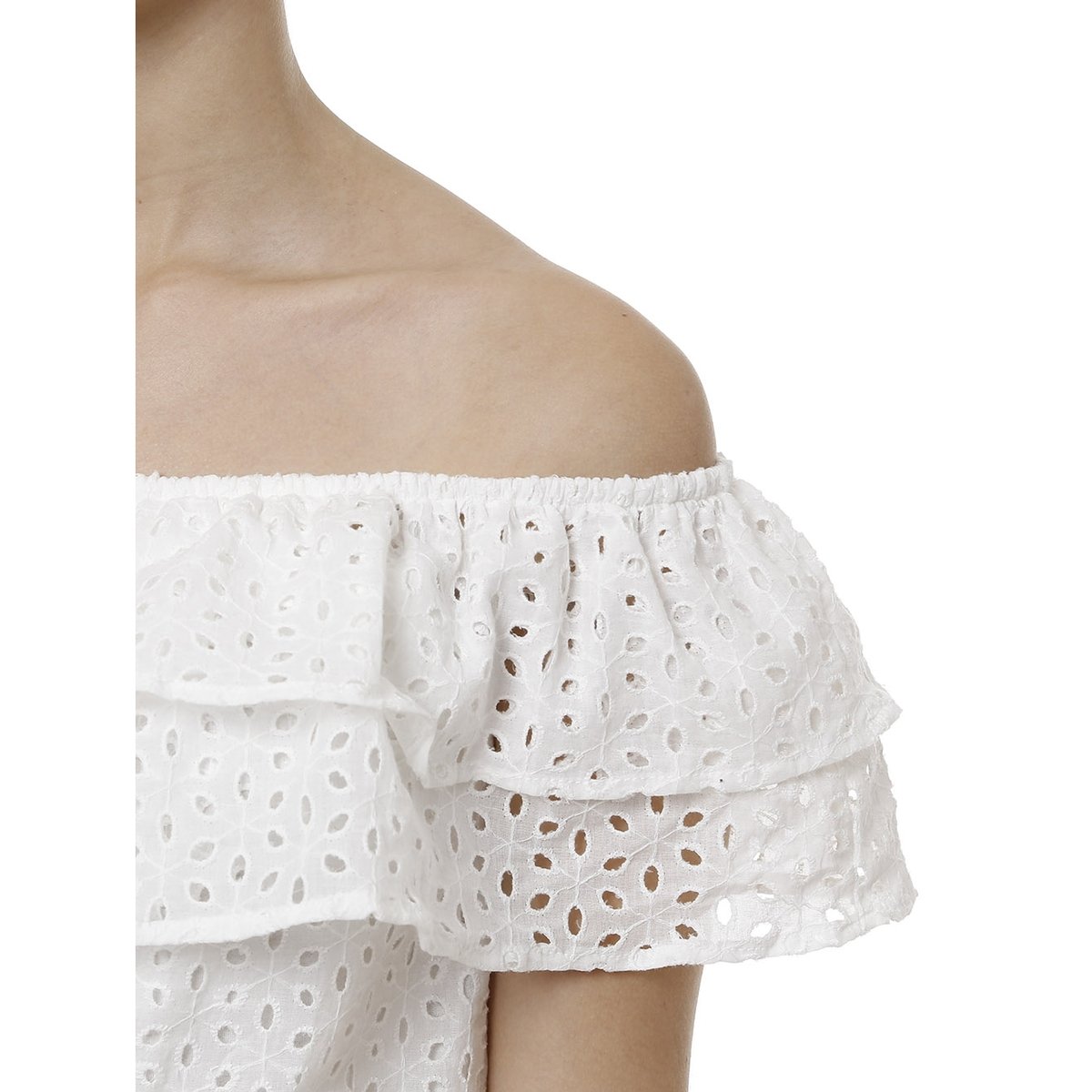 blusa de lese com babado
