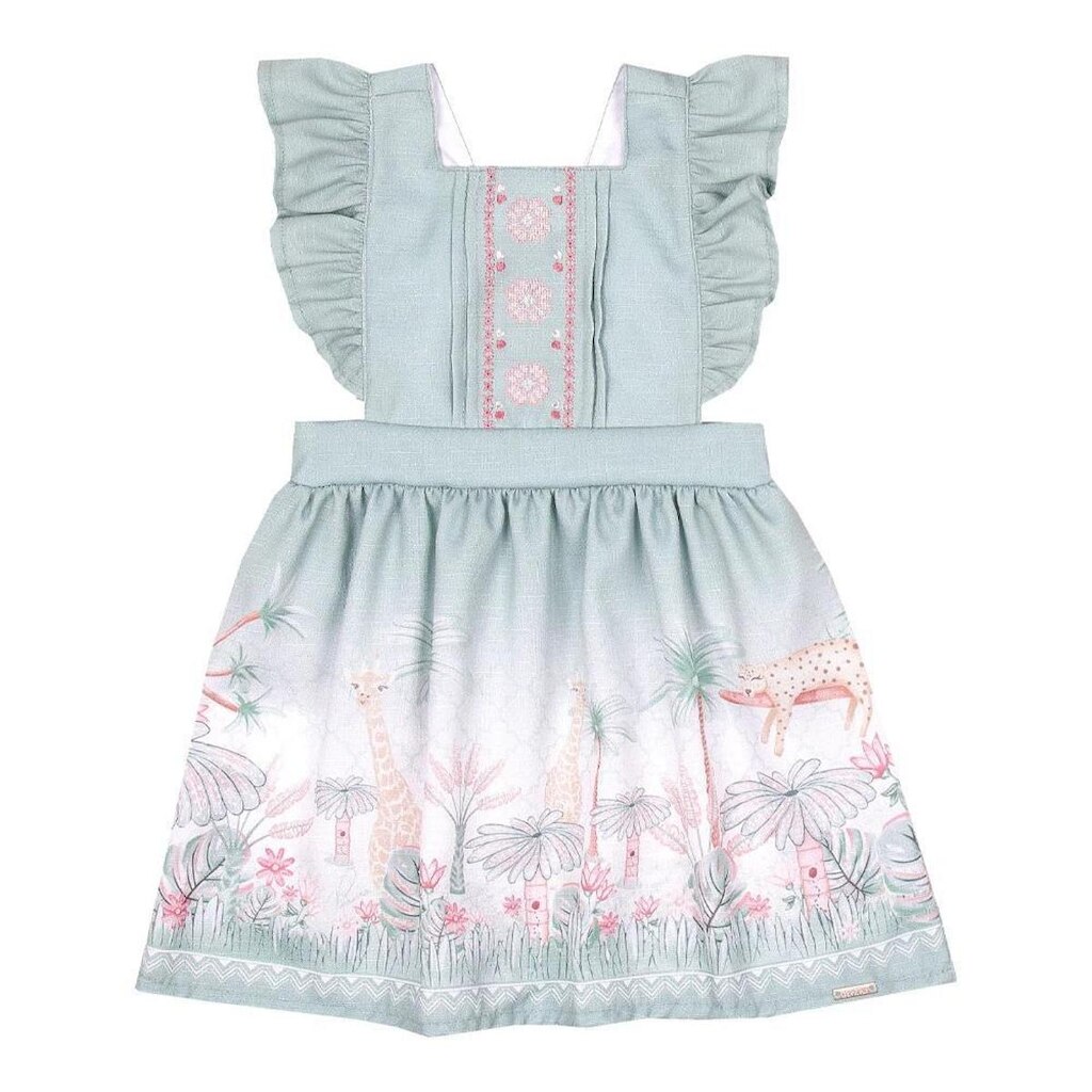 Vestido Bebê Menina Luxo Bordado Festa Paraiso Verão 15495