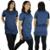 Vestido Blusão Camisão Feminino Academia Premium - Azul Escuro