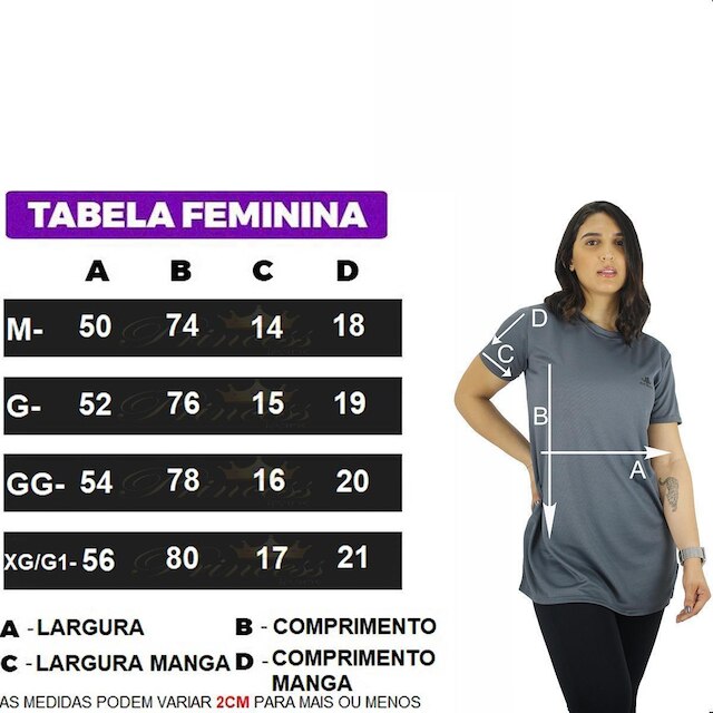 Vestido Blusão Camisão Feminino Academia Premium