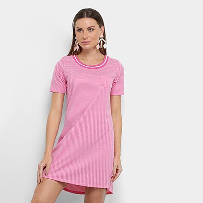 vestido blusão listrado