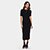 Vestido Calvin Klein Midi Ribana - Preto