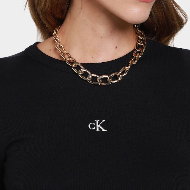 Vestido Calvin Klein Midi Ribana