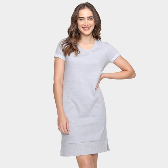 Vestido Calvin Klein Moletom T-Shirt - Mescla