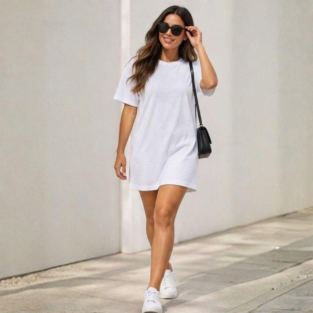 Vestido Camiseta Tubinho Curto Moda Feminina Básico Liso