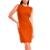 Vestido Canelado Colcci Slim Feminino - Laranja